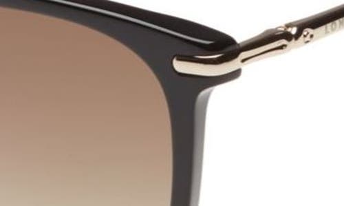 Shop Longchamp 54mm Gradient Cat Eye Sunglasses In Black/khaki Gradient