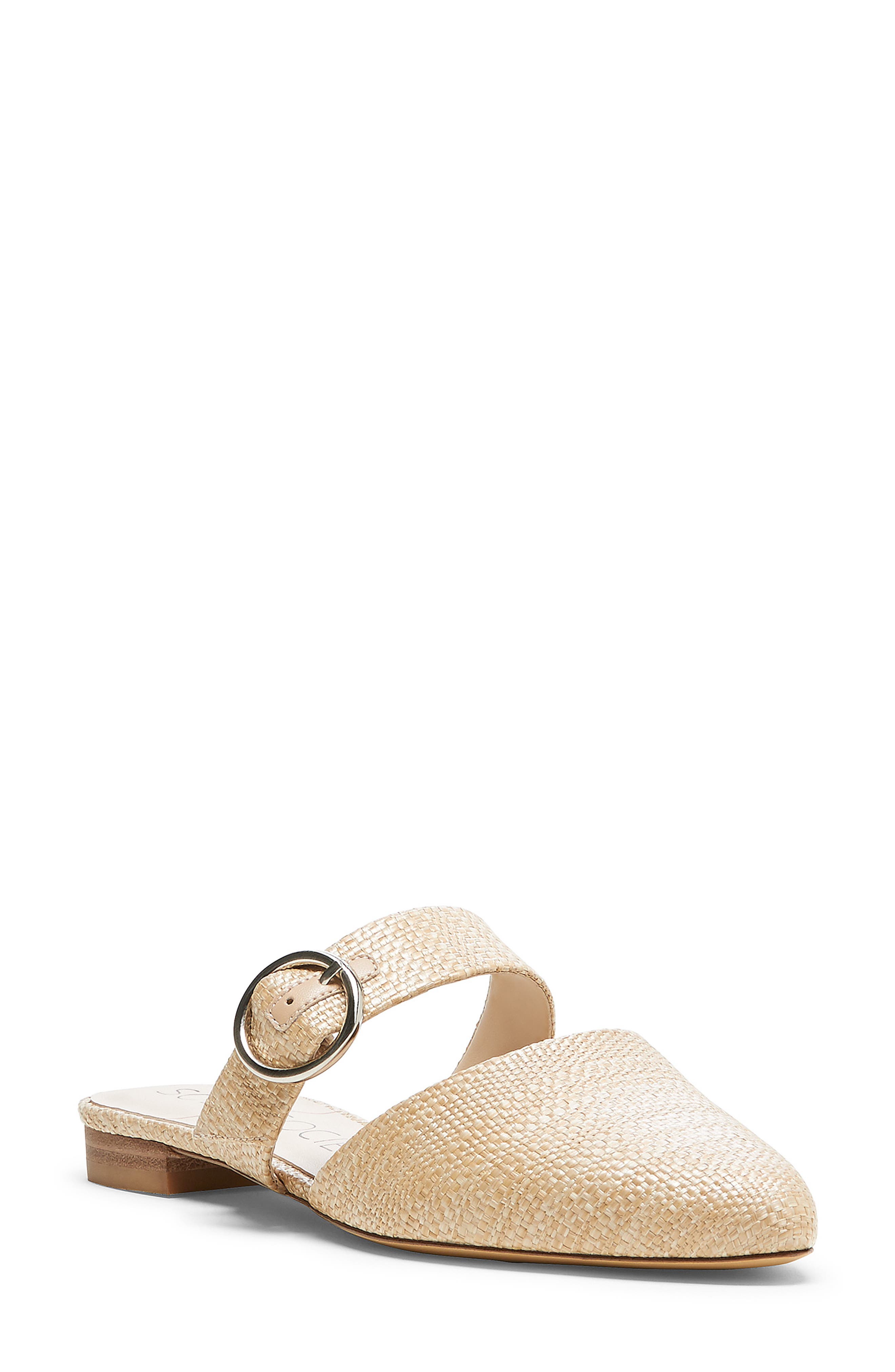 Sole Society Pravar Strappy Pointy Toe Mule- Beige