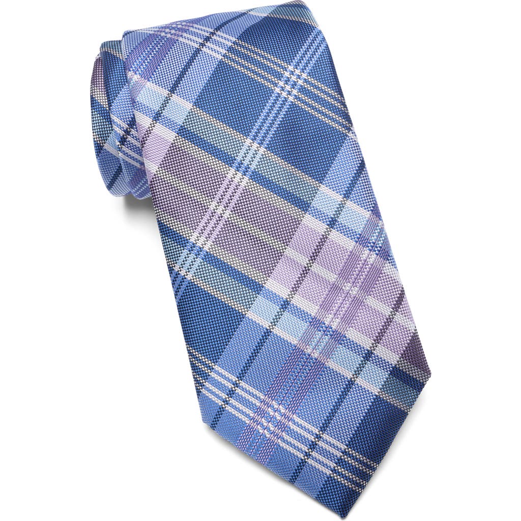 Shop Tommy Hilfiger Classic Plaid Tie In Navy/purple