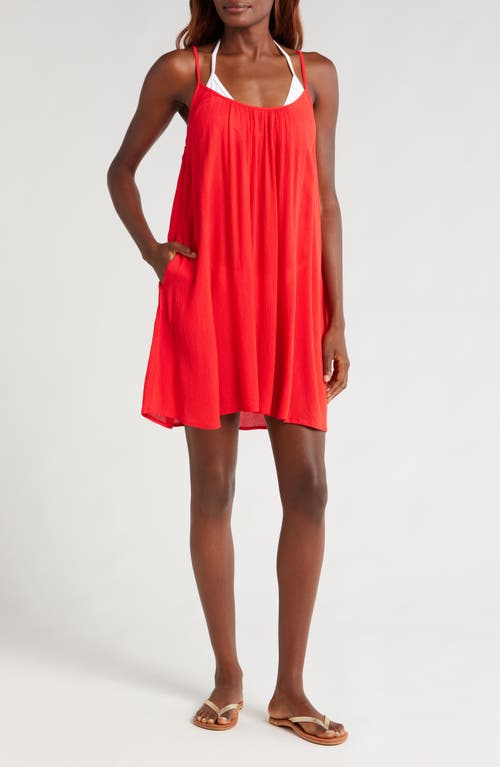 Shop Elan Cover-up Slipdress In Red