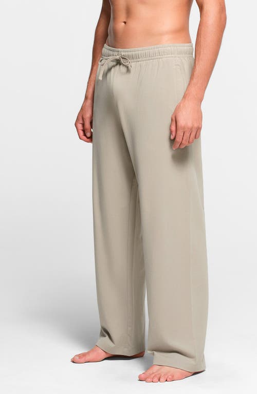 Shop Skims Straight Leg Stretch Lounge Pants In Shale