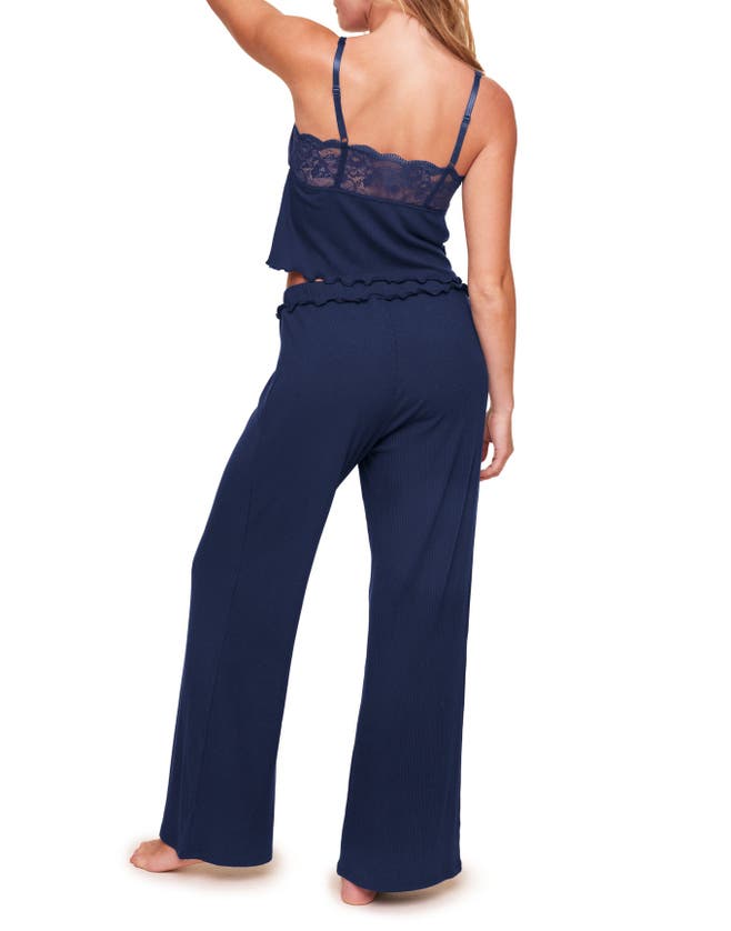 Shop Adore Me Valencia Pajama Cami And Pants Set In Dark Blue