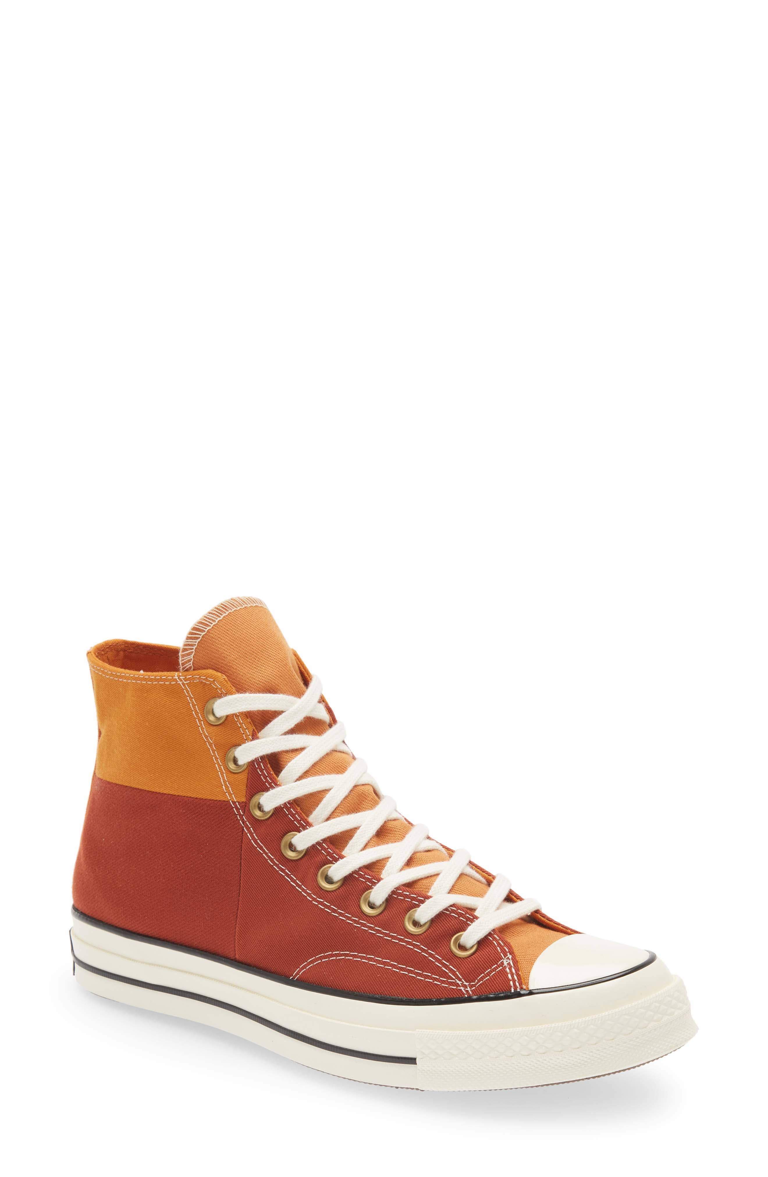 orange high top converse