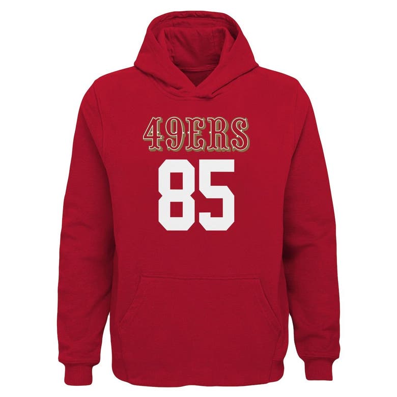 OUTERSTUFF OUTERSTUFF YOUTH GEORGE KITTLE SCARLET SAN FRANCISCO 49ERS MAINLINER PLAYER NAME & NUMBER PULLOVER H