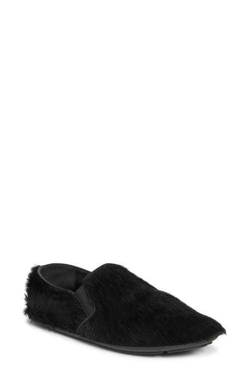 The Row Vincit Genuine Calf Hair Slip-on Shoe In Black