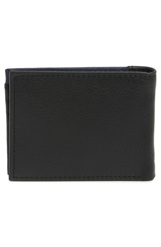 Shop Robert Graham Coupe Leather Passcase Wallet In Black/ Navy