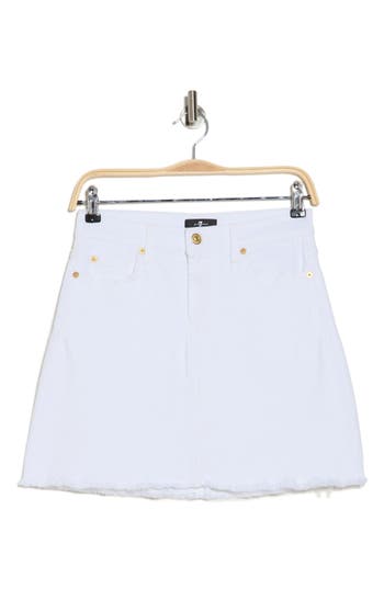 7 FOR ALL MANKIND 7 FOR ALL MANKIND A-LINE CUTOFF DENIM SKIRT