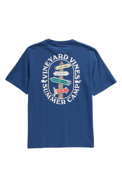 Shop Vineyard Vines Kids' Camp Signs Graphic T-shirt In Moonshine