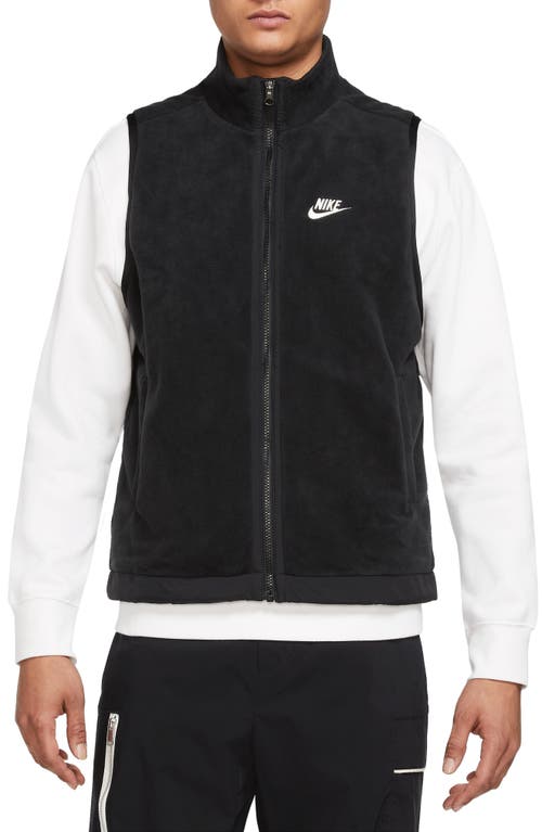 Nike Club Fleece+ Winterized Vest in Black/Sail