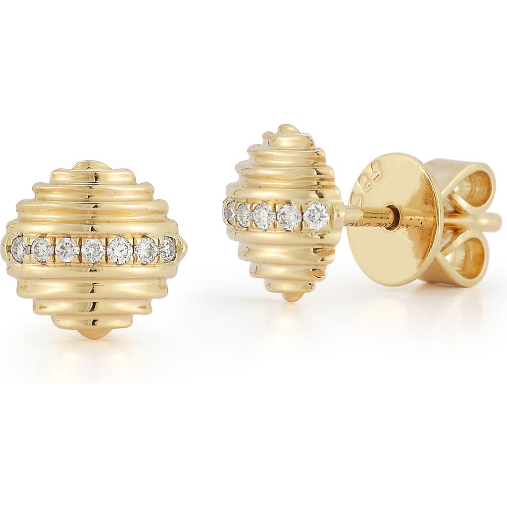 Dana Rebecca Designs Nana Bernice Pavé Diamond Stud Earrings In Gold