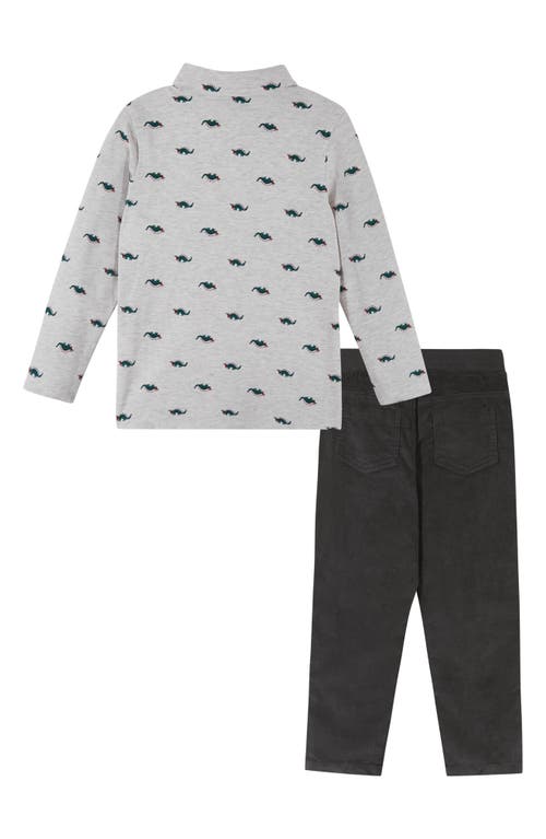 Andy & Evan Long Sleeve Button-Up & Pants Set in Oatmeal Steggo at Nordstrom, Size 3-6M