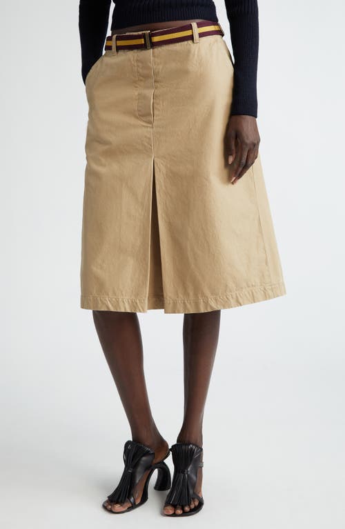 Dries Van Noten Belted Chino Skirt Beige at Nordstrom, Us