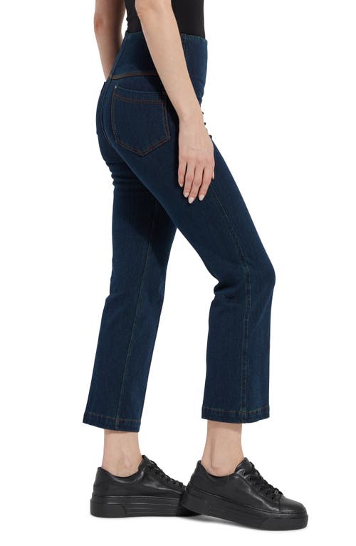 Lyssé High Rise Ankle Baby Bootcut Jeans In Mid Wash In Indigo