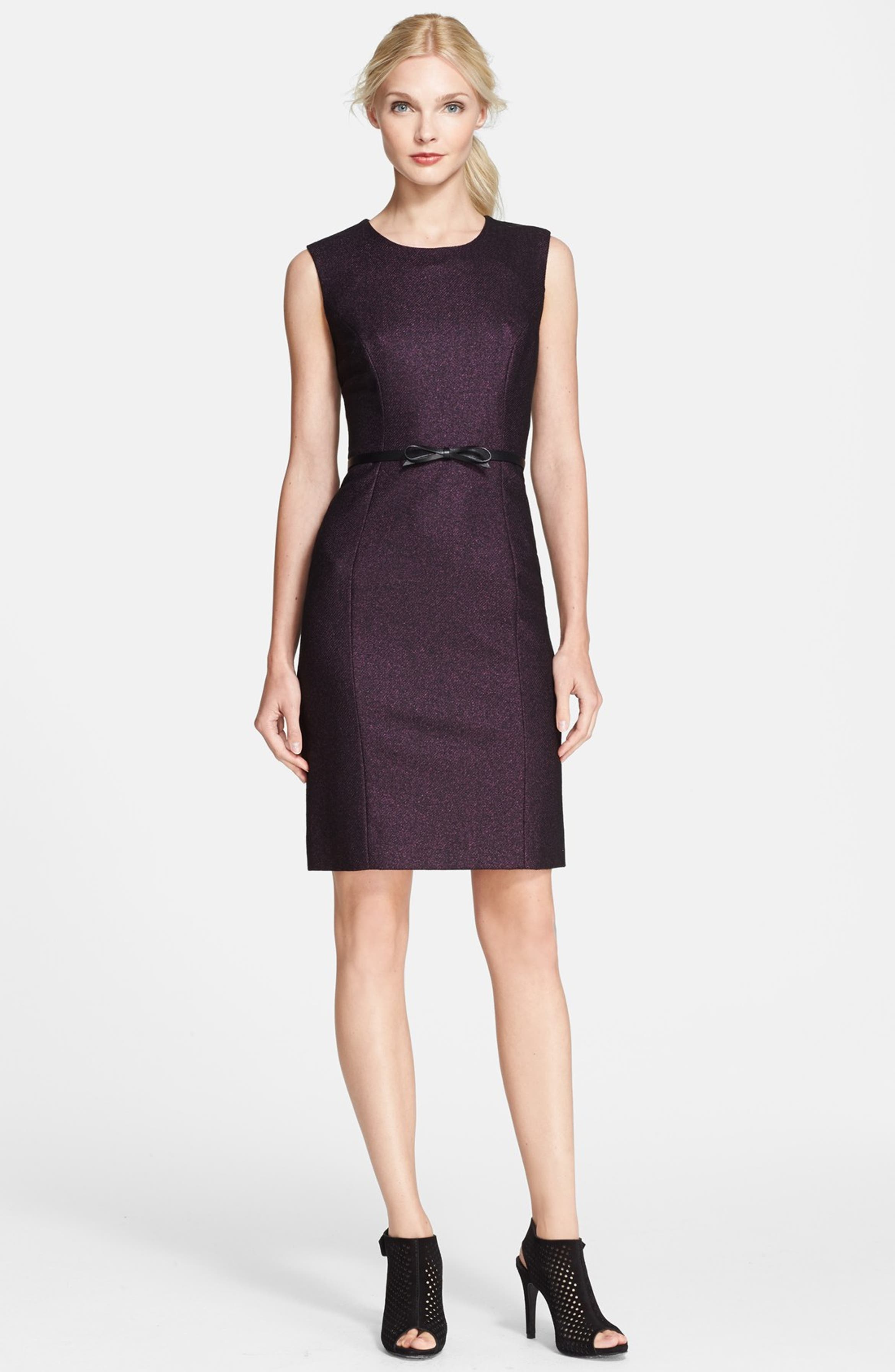 Milly Leather Bow Sheath Dress | Nordstrom