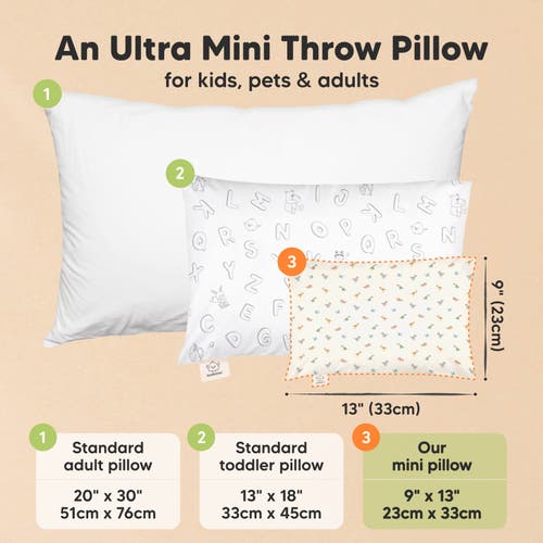 Shop Keababies Mini Toddler Pillow With Pillowcase In Roarsome