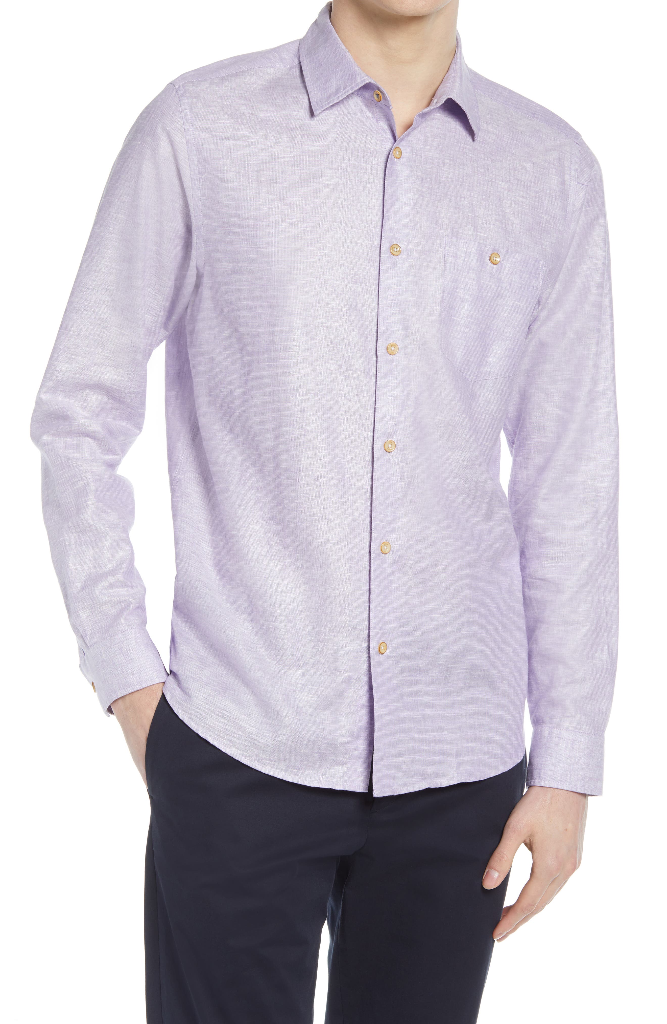 Men's Purple Button Up Shirts 