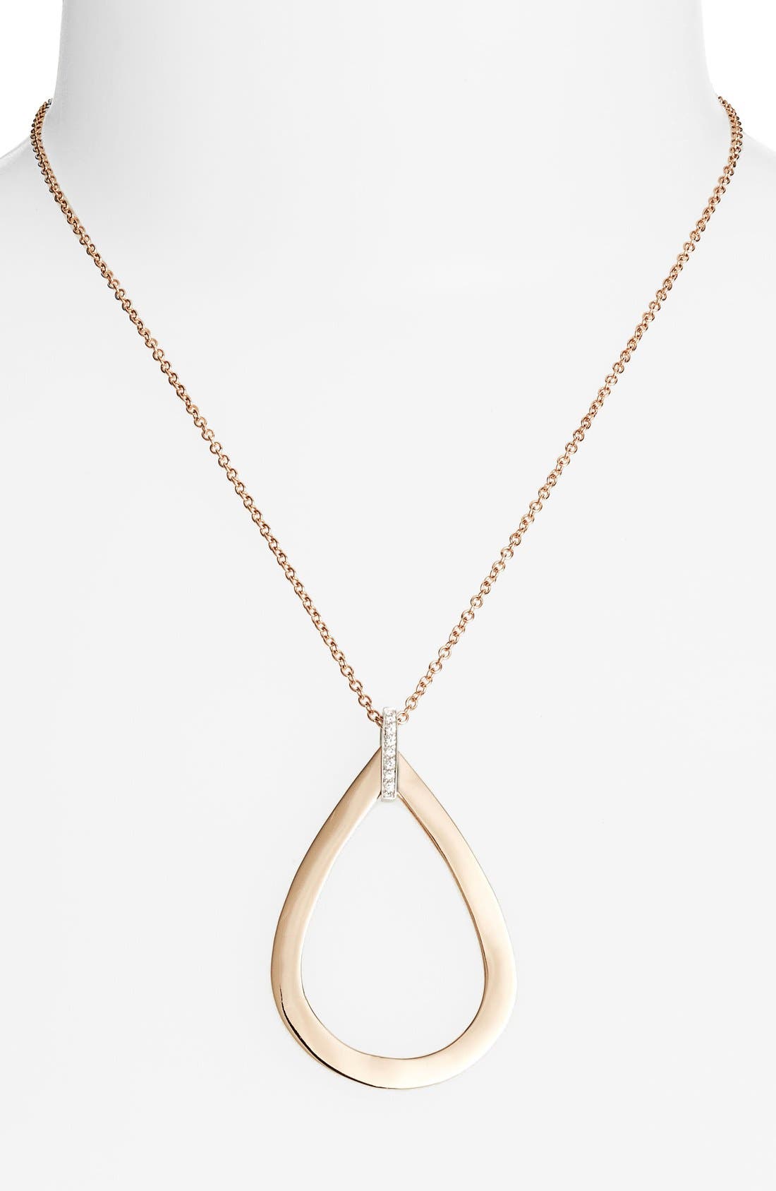 Roberto Coin 'Designer Gold' Diamond Teardrop Pendant Necklace Nordstrom