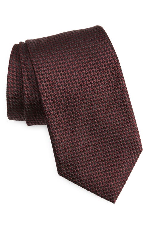 Shop Zegna Ties Grid Silk Jacquard Tie In Blue And Red