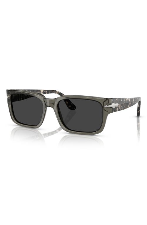Persol 55mm Polarized Round Sunglasses In Grad Smoke