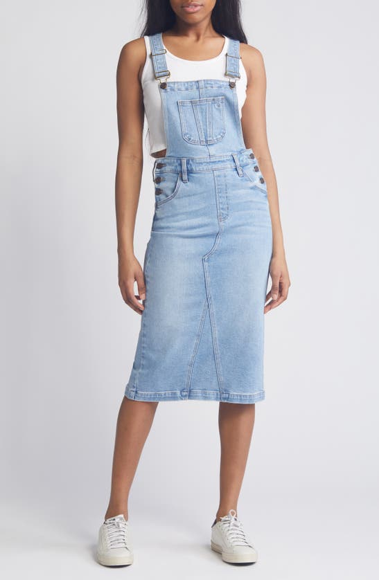 Shop Hidden Jeans Midi Denim Skirtall In Medium Wash