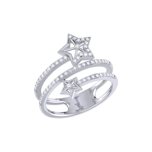 Shop Luvmyjewelry Glowing Stars Spiral Sterling Silver Diamond Ring