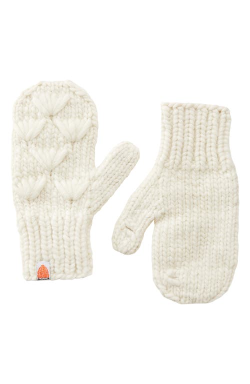 Sh*t That I Knit The Motley Merino Wool Mittens in White Lie