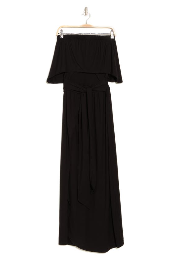 Go Couture Front Cutout Maxi Dress In Black