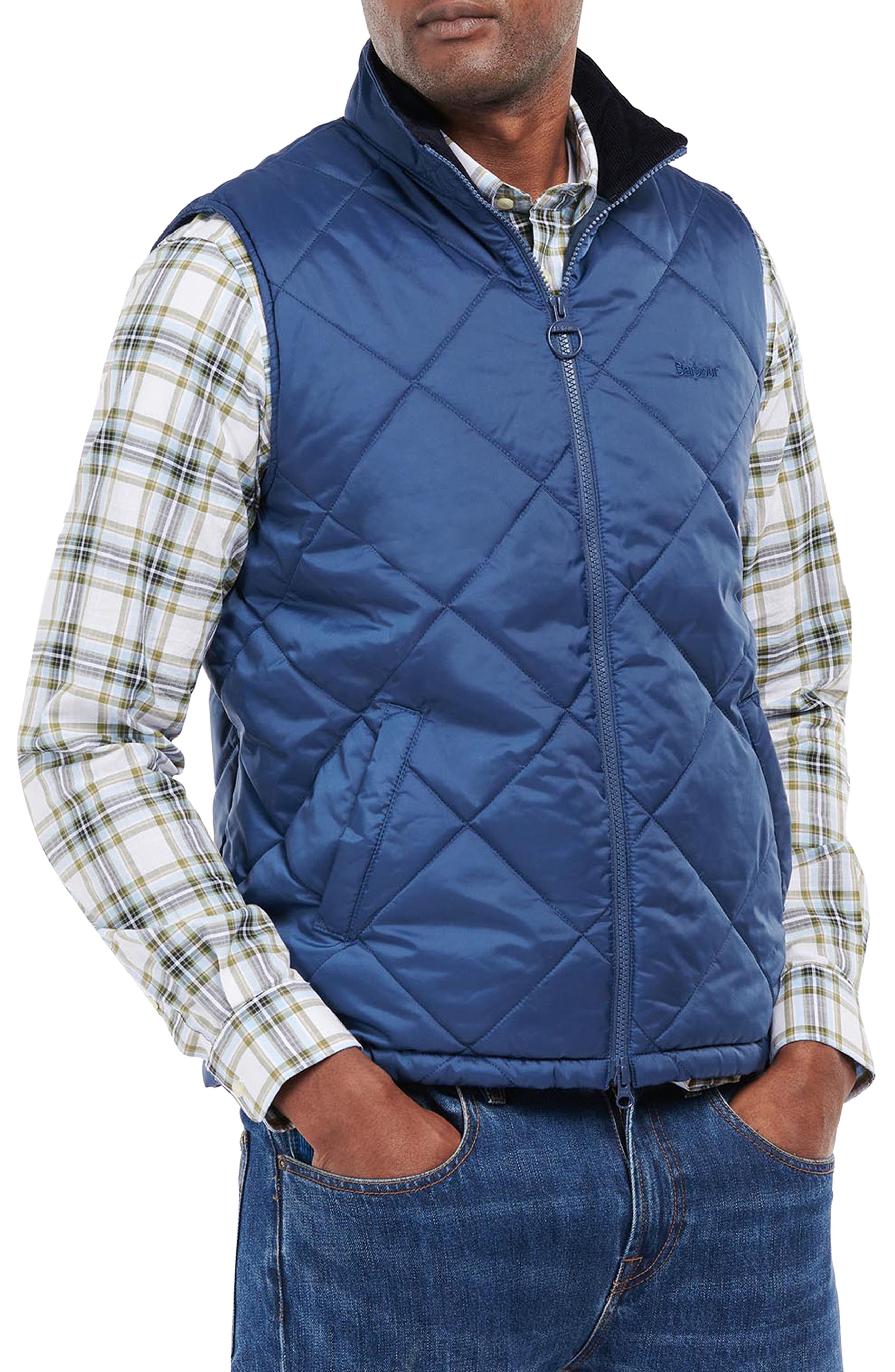 Higher State Mens Padded Hooded Jacket Top Navy Blue Yellow Sports Outdoors Full