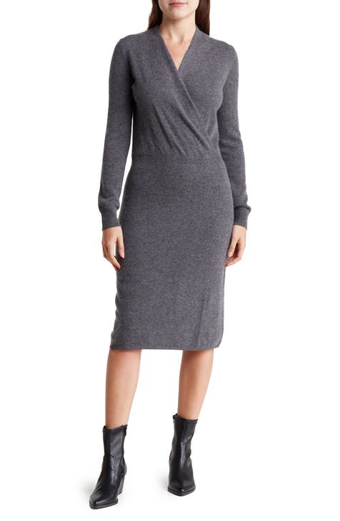 Long Sleeve Cashmere Sweater Dress