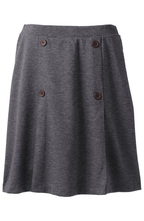 LANDS' END LANDS' END SCHOOL UNIFORM PONTE BUTTON FRONT SKORT