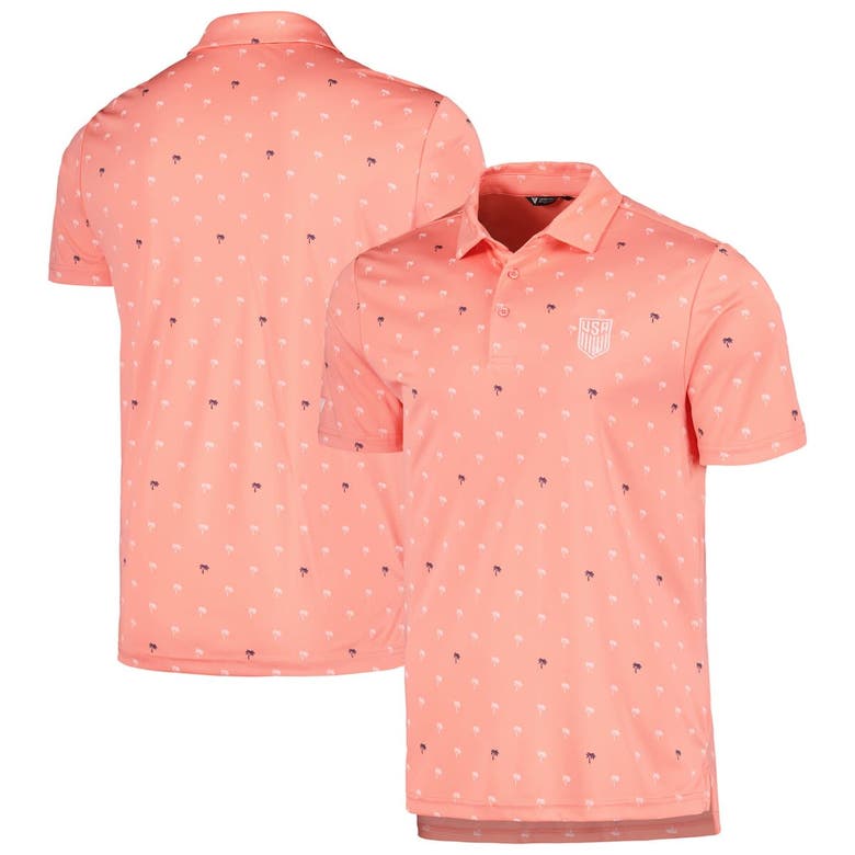 Shop Levelwear Coral Usmnt Groove Performance Polo