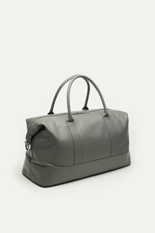 Want Les Essentiels De La Vie Want Les Essentiels Kelowna Pebble-grained Leather Weekender Bag In Grey