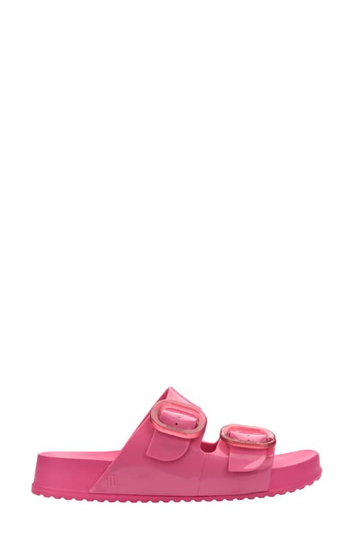 Melissa Cozy Buckle Slide Sandal In Pink