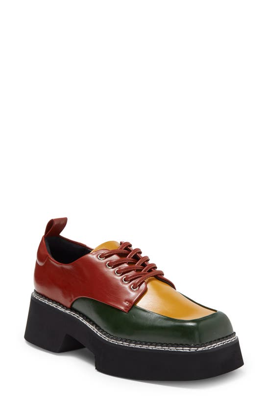 JEFFREY CAMPBELL BOOK PLATFORM APRON TOE DERBY