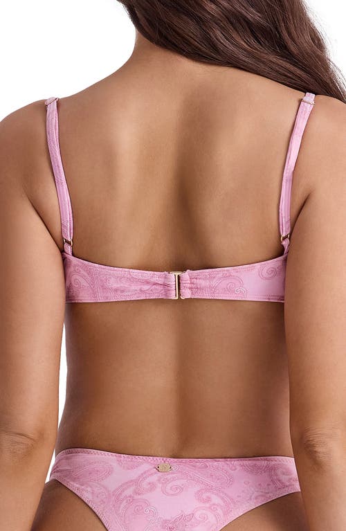 House Of Cb Antibes G-cup Underwire Bikini Top In Pink Paisley