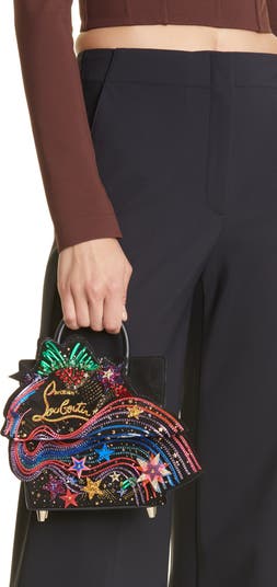 Paloma Mini Embellished Leather Tote Bag in Black - Christian