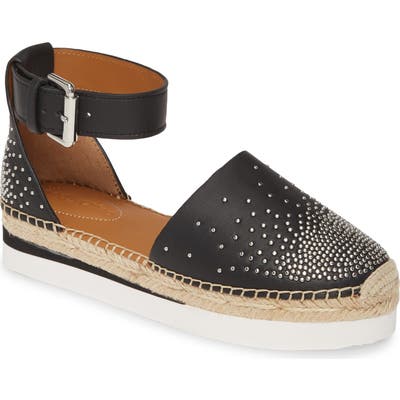 See By Chloe Glyn Espadrille Flat, Black