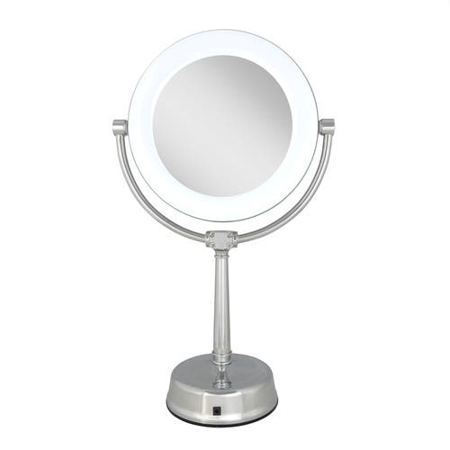 Zadro Lexington Lighted Makeup Mirror With 10x/1x Magnification In Chrome