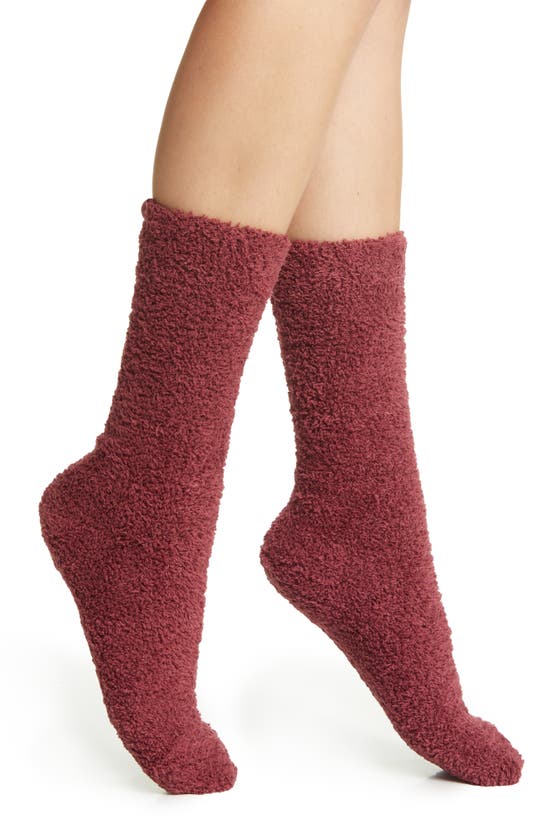 Barefoot Dreams Cozychic® Socks In Garnet