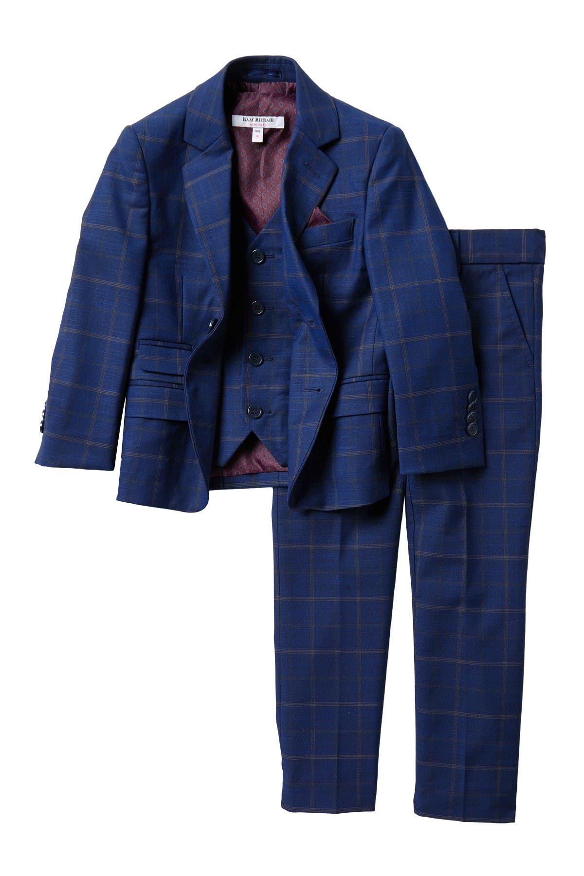 Isaac Mizrahi Boys 2-Piece Multi-Plaid Suit