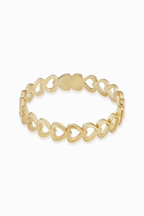 Oradina Women's 14k Yellow Gold Open Your Heart Ring In Yellow Gold