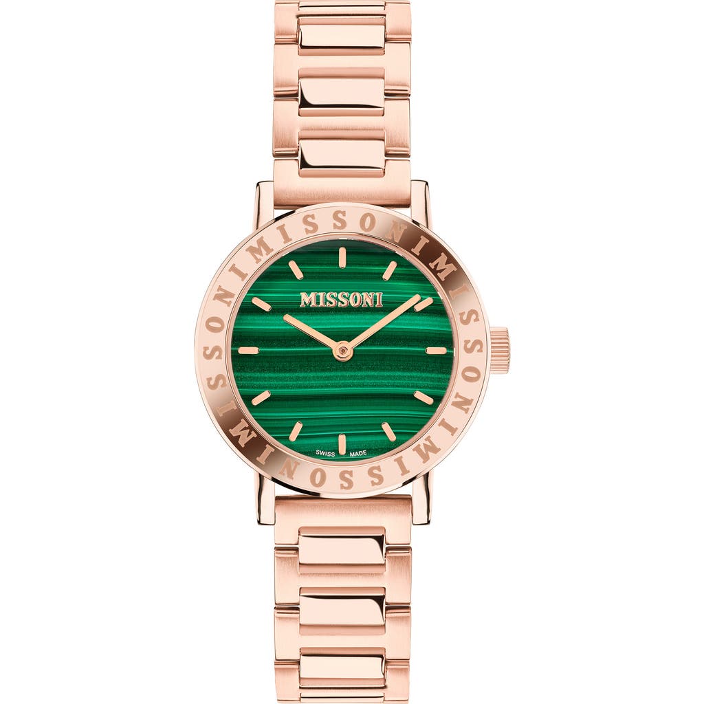 Missoni M2 Lucky Stones Bracelet Watch, 34mm In Rosegold