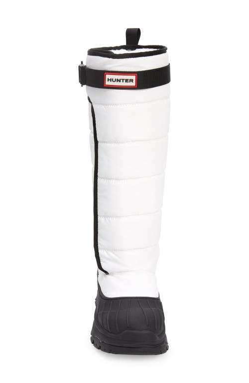 Shop Hunter Intrepid Tall Waterproof Snow Boot In White/black