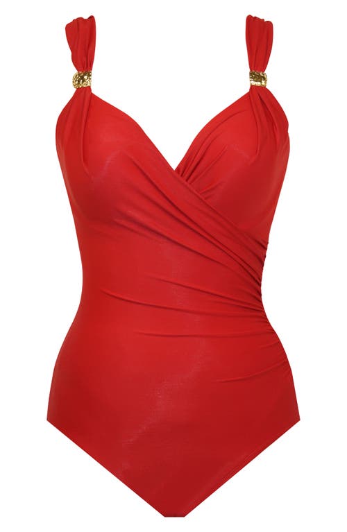 Shop Miraclesuit ® Razzle Dazzle Siren One-piece Swimsuit In Cayenne