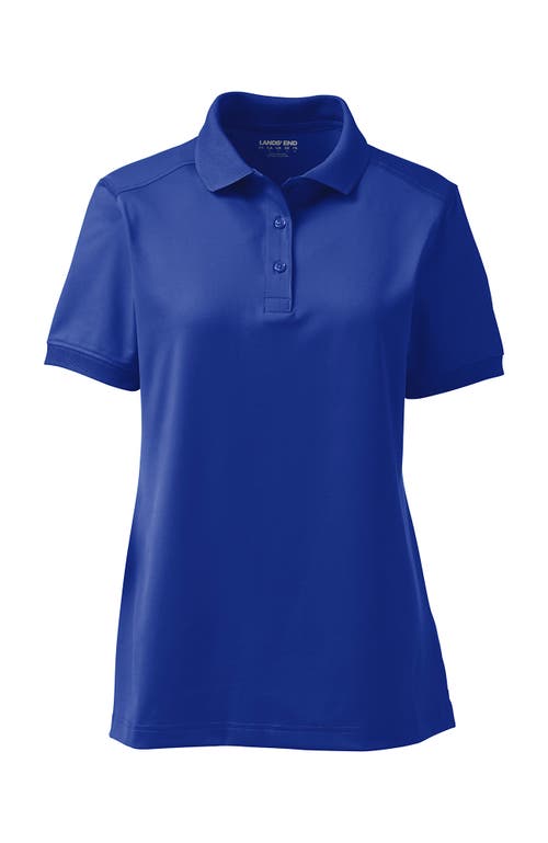 Shop Lands' End School Uniform Young  Short Sleeve Rapid Dry Polo Shirt In Cobalt