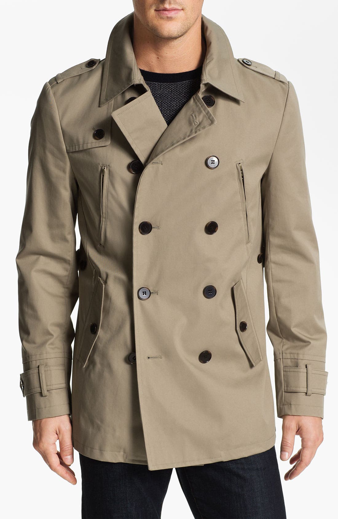 Vince Camuto 'Slick' Double Breasted Rain Trench Coat Nordstrom