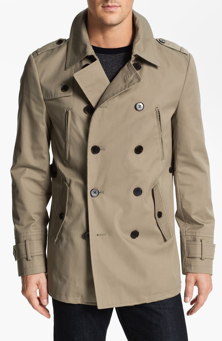 Vince Camuto 'Slick' Double Breasted Rain Trench Coat | Nordstrom