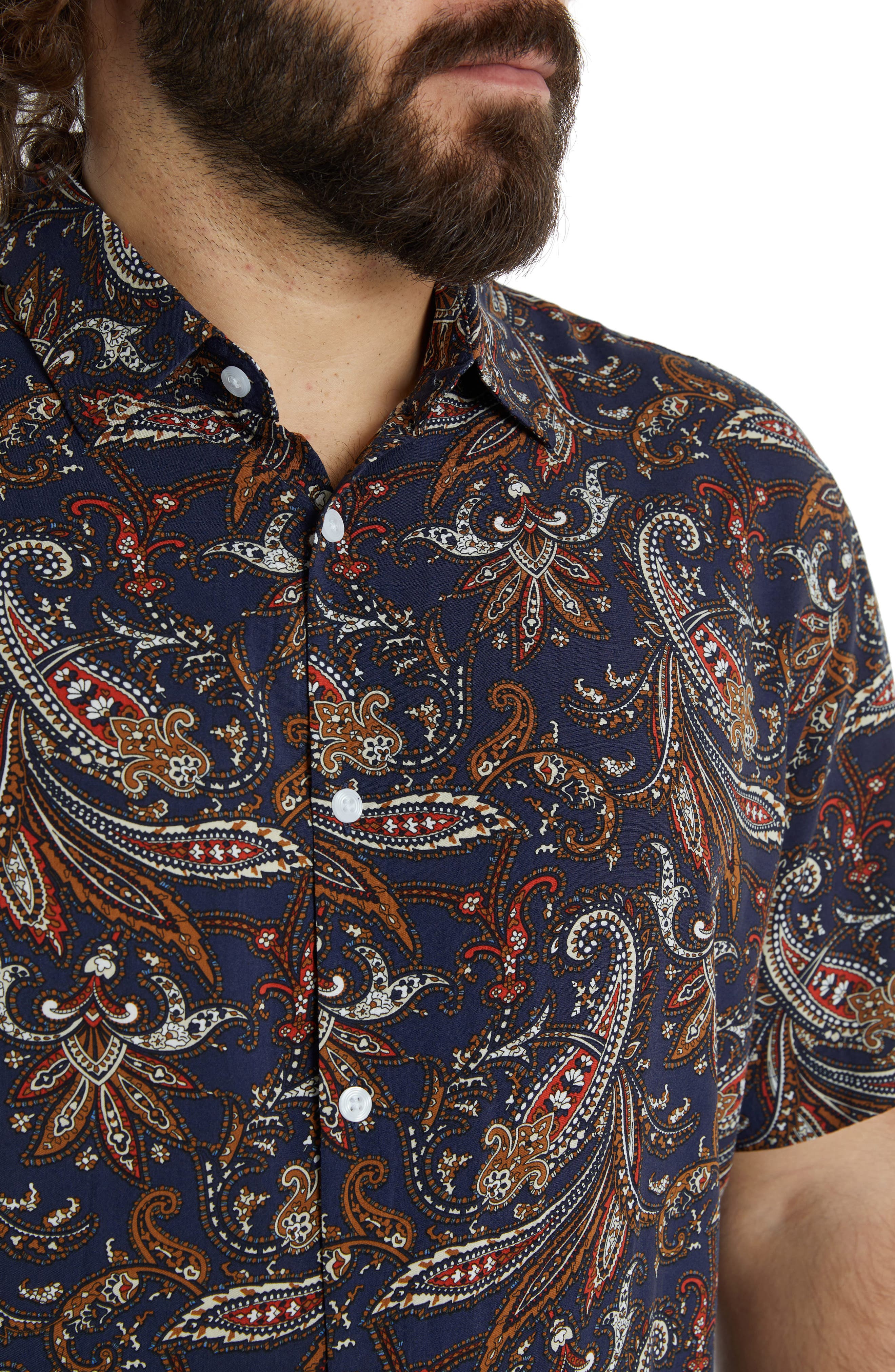 Sully Paisley Short Sleeve Button-Up 
