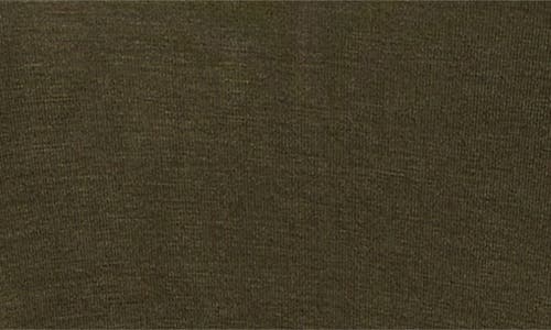 24seven Comfort Apparel Swing Asymmetric Hem Tunic Top In Army