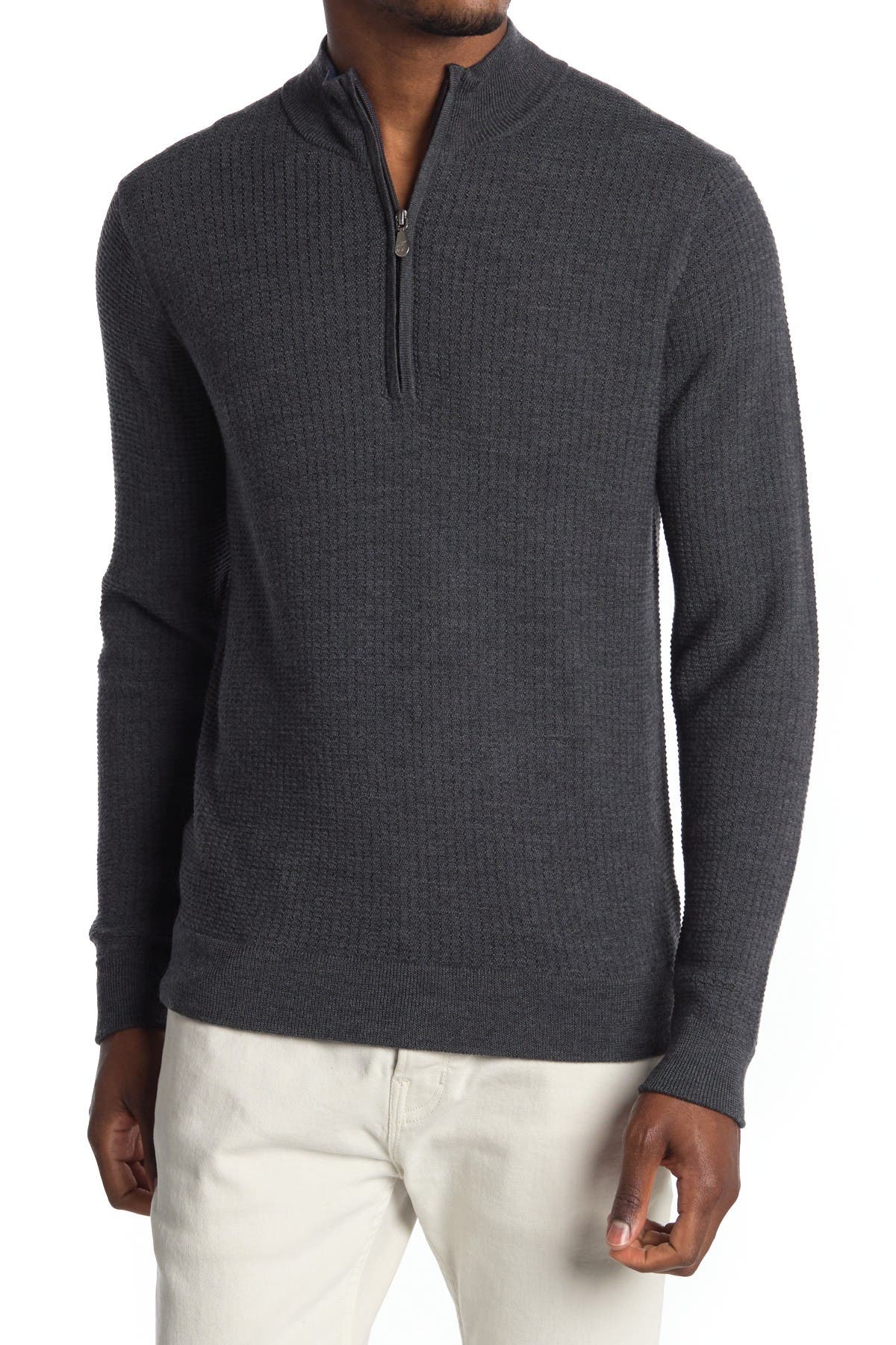 mock neck merino wool sweater